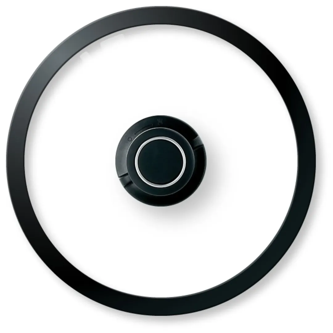 Black Cube BC928 - 11" Tempered Glass Lid with Silicone Rim, Round Domed Shape, Black Cube™ Finish