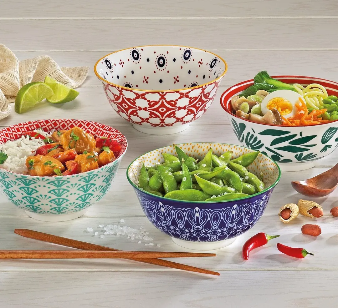 Cilio C107715-6 Fan Porcelain Bowl, 6" Diameter, 17 Oz Capacity, Round Shape, Porcelain, - 12/Case
