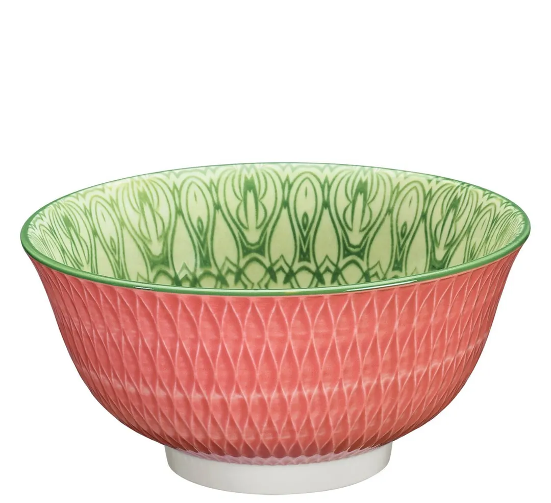 Cilio C107777-6 - 6" Pink Porcelain Round Bowl, Glossy Finish, 17 Oz (0.5 Qt), 6" Diameter - 1/Case