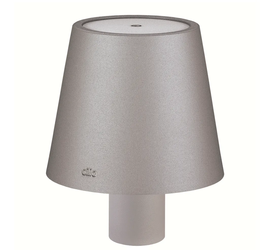 Cilio C190670 - Luce LED Bottle Lamp, 4.25" Dia x 5.25" H, Aluminum, 2.5 W, 13 hr Battery, USB Charge