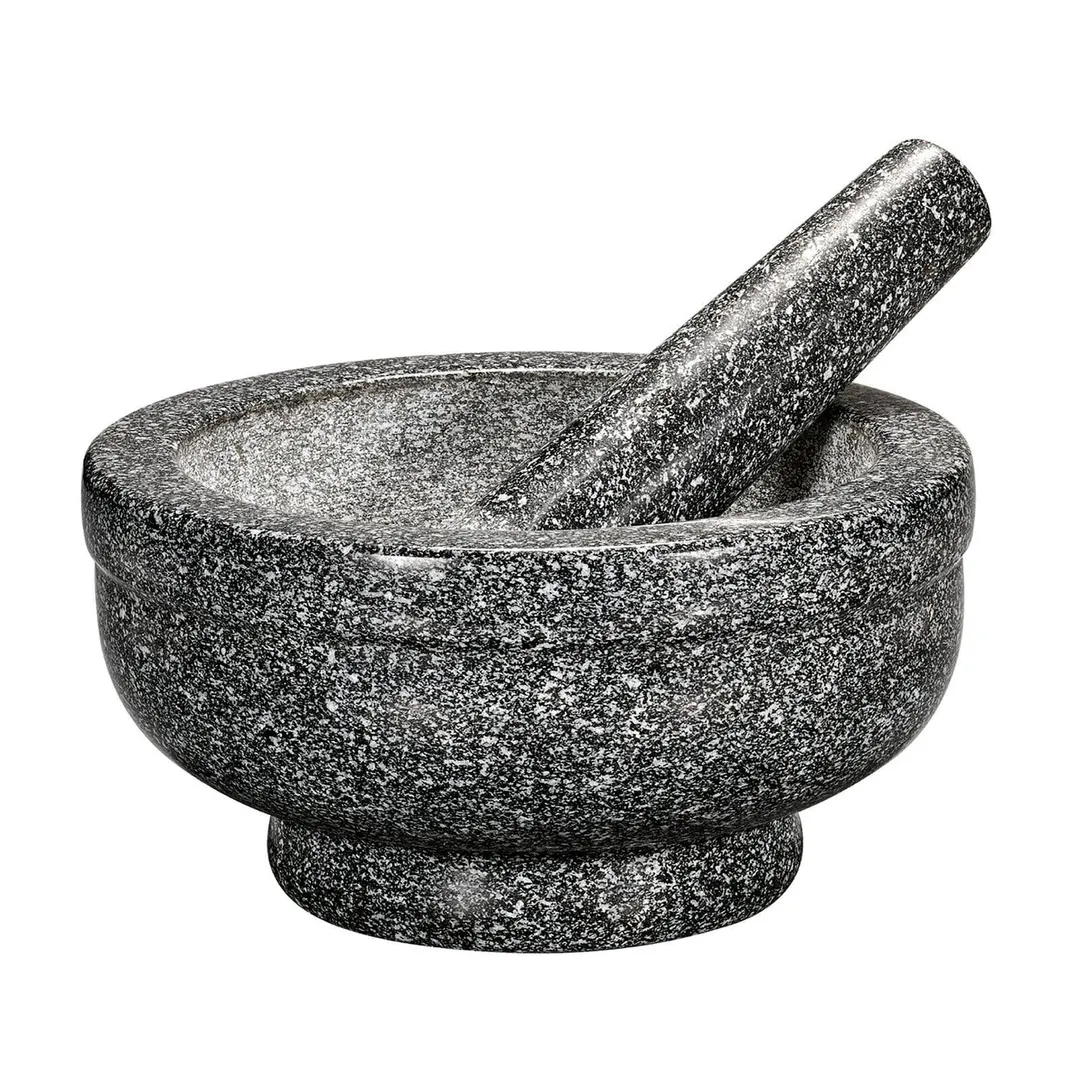 Cilio C420142 - Giant Mortar & Pestle, 7" Dia. x 5" H Mortar, 6.5" Pestle, Marble, 10-14" Length