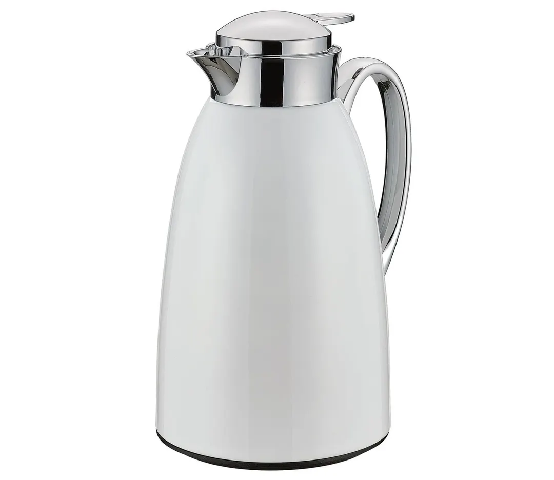 Cilio C543933 Beverage Server Venezia, 34 fl oz Plastic, Glass Liner, Screw‑On Cap, Push‑Button Pour