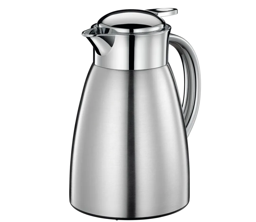 Cilio C544176 Beverage Server Triest, 34 fl oz (1 L) Double‑Wall Stainless Steel with Screw‑On Cap