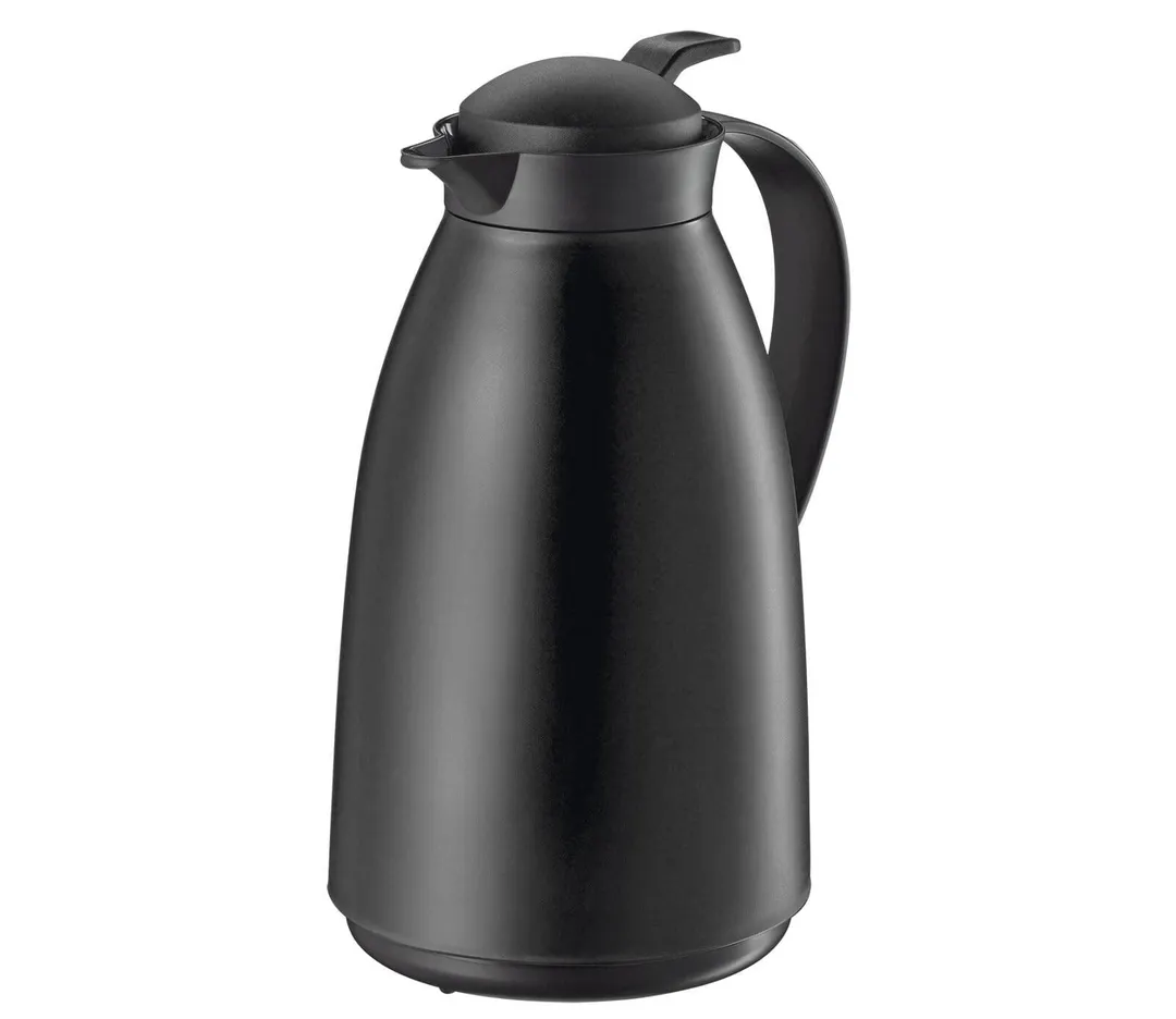 Cilio C544367 Insulated Beverage Server Imola, 34 Fl Oz (1 L) Black Plastic, Liner, Cap Push‑Button