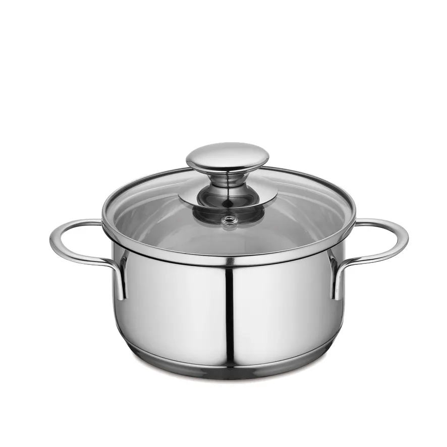 Kuechenprofi K2370702814 Stockpot 1 Quart (5.5" Dia.) Steel Glass Lid Induction Ready