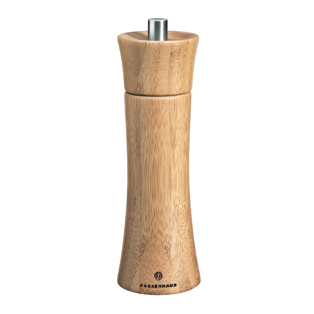Zassenhaus M023237 Frankfurt Pepper Mill, 2"5 Dia x 7" H, 6‑Position Coarse‑Fine, Grinder, Wood