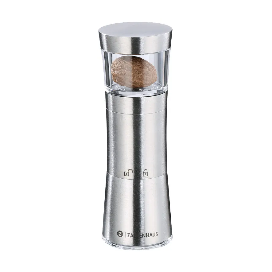 Zassenhaus M035353 Mephisto Nutmeg Mill, Steel Grinder, 2.4" Dia., 5.11" Depth, Acrylic Body