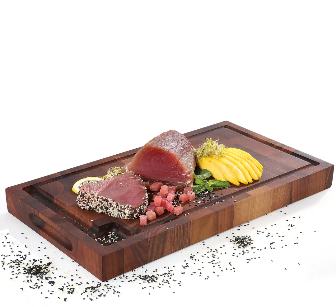Zassenhaus M057300 - Walnut Butcher Block Cutting Board, 18" x 10" x 1.6" Thick Walnut Wood
