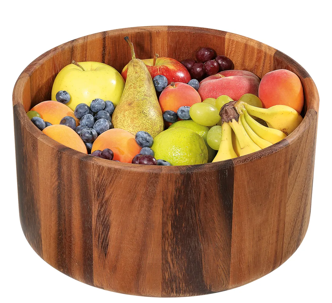 Zassenhaus M059168 – Acacia Wood Salad Bowl, 5.9" Diameter, 11.8" Length, Natural Finish