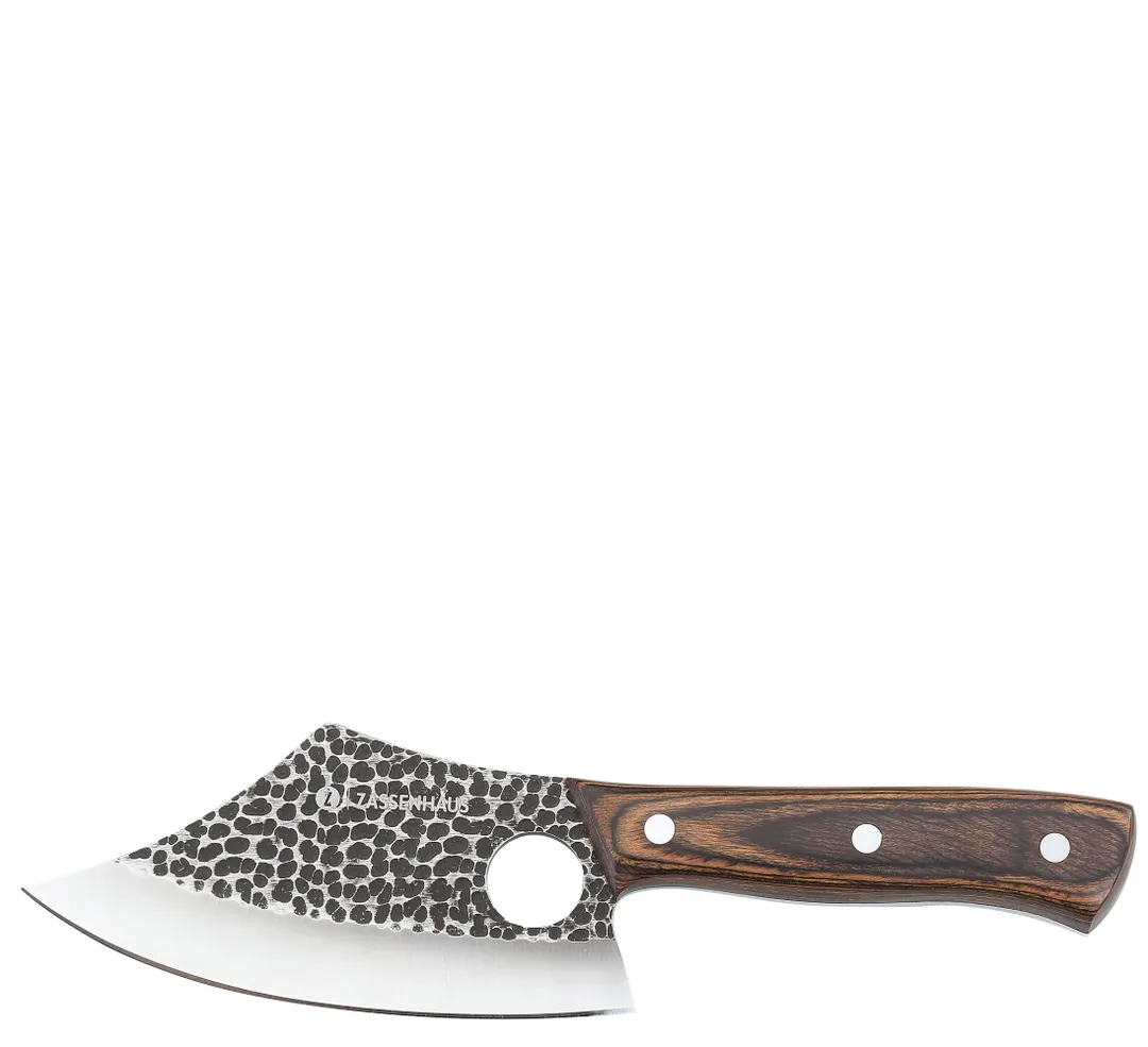 Zassenhaus M070859 Farmer Chef’s Knife – 9.8" Pakka Wood Handle, Finish, Leather Sheath with Loop