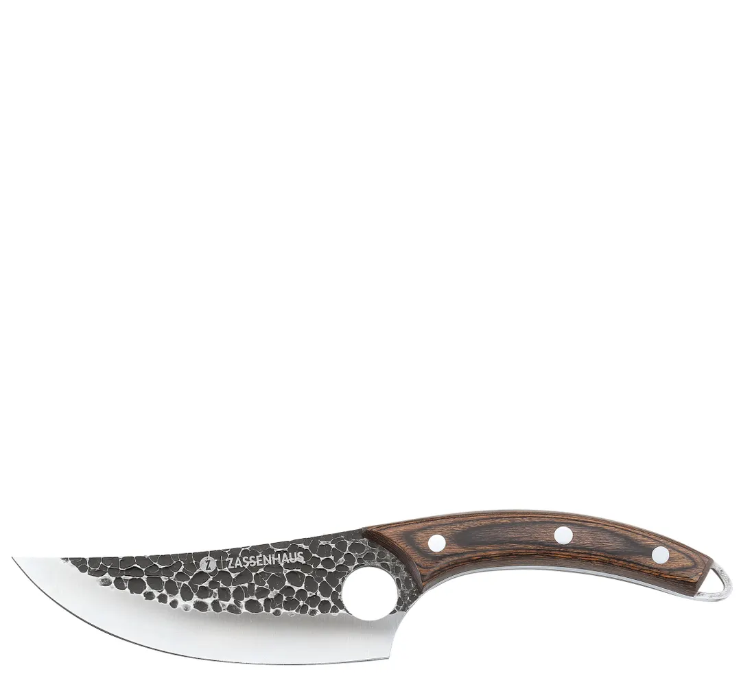 Zassenhaus M070866 - Ranger Chef Knife, 11" Stainless Steel Blade, Pakka Wood Handle, Leather Sheath