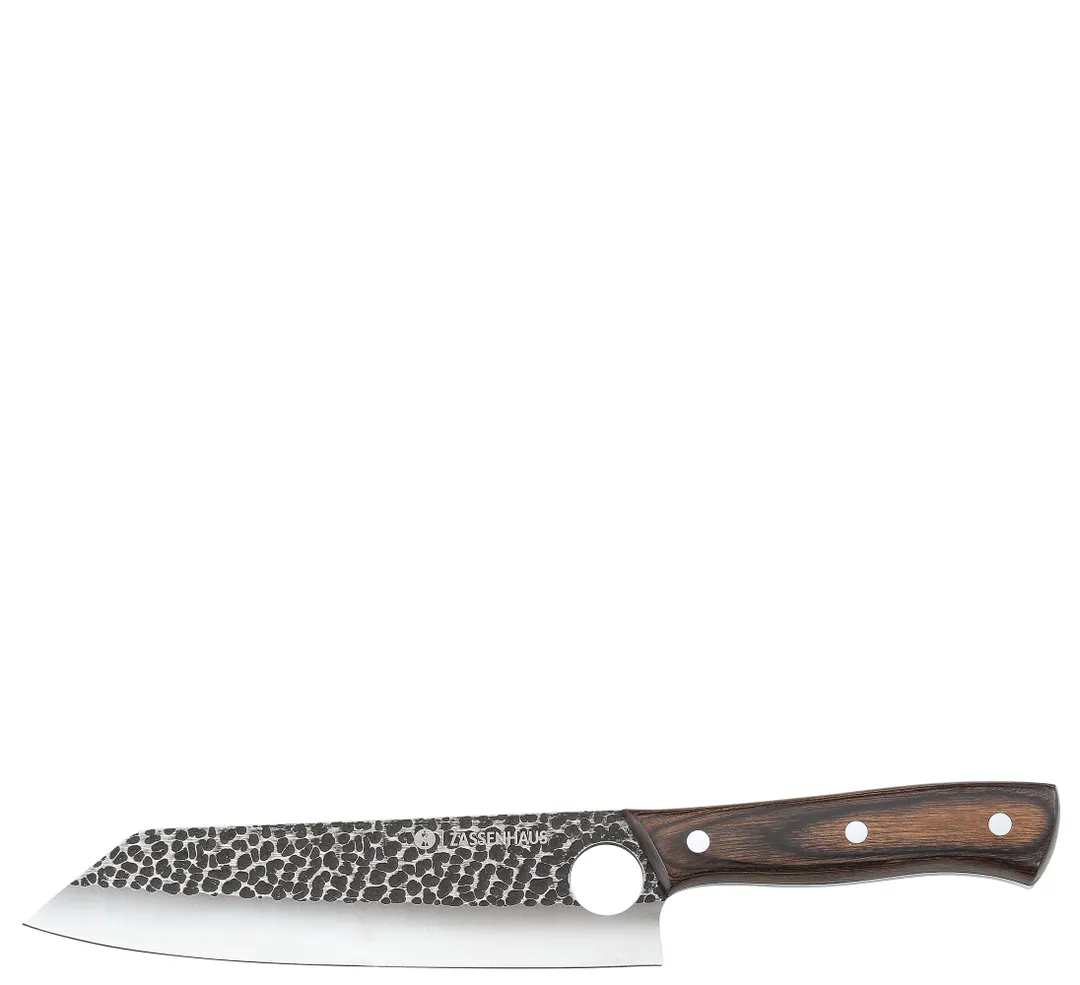 Zassenhaus M070965 - Hunter Chef Knife, 12" Stainless Steel Blade, Wood Handle, Sheath with Loop