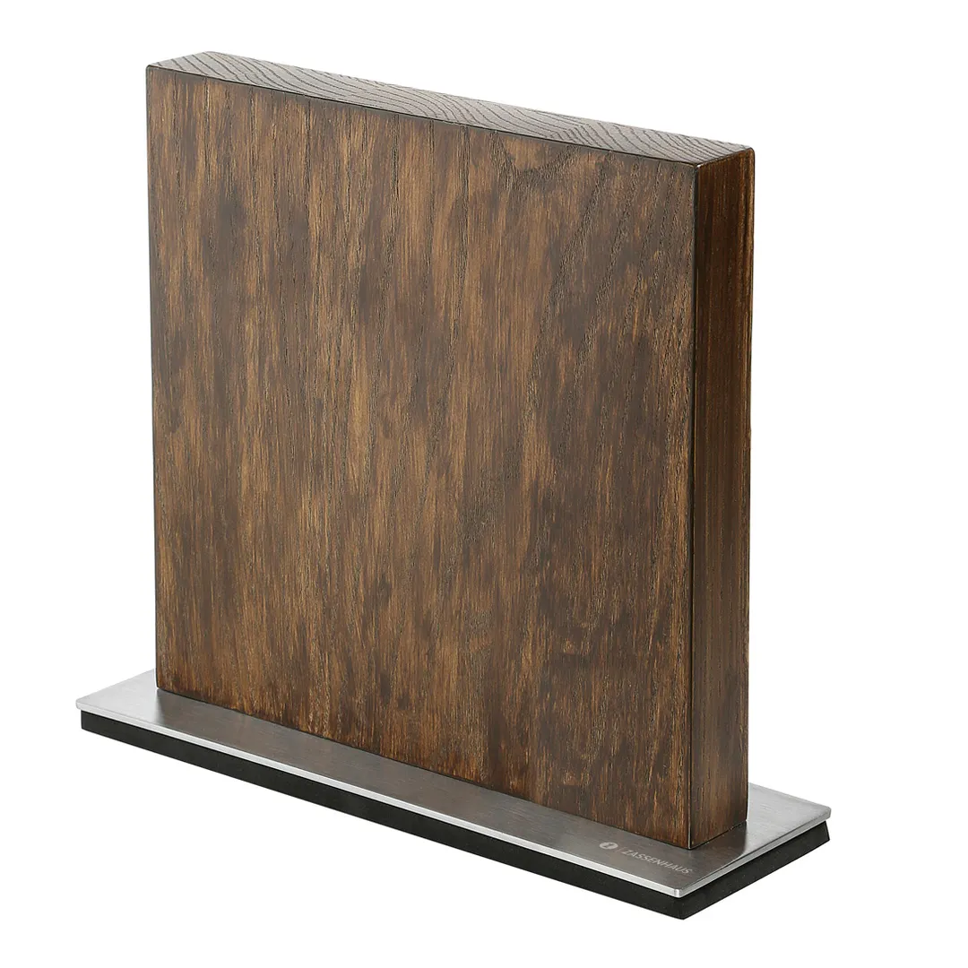 Zassenhaus M078091 Magnetic Knife Block, Ash Wood, 3.5" W x 11.25" D x 10.25" H, Holds 20 Knives