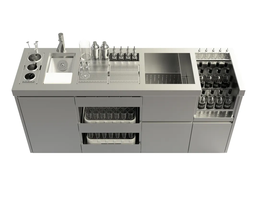 Krowne BB-PALOMA-S81 Sink Combo Underbar Ice Bin/Cocktail Station