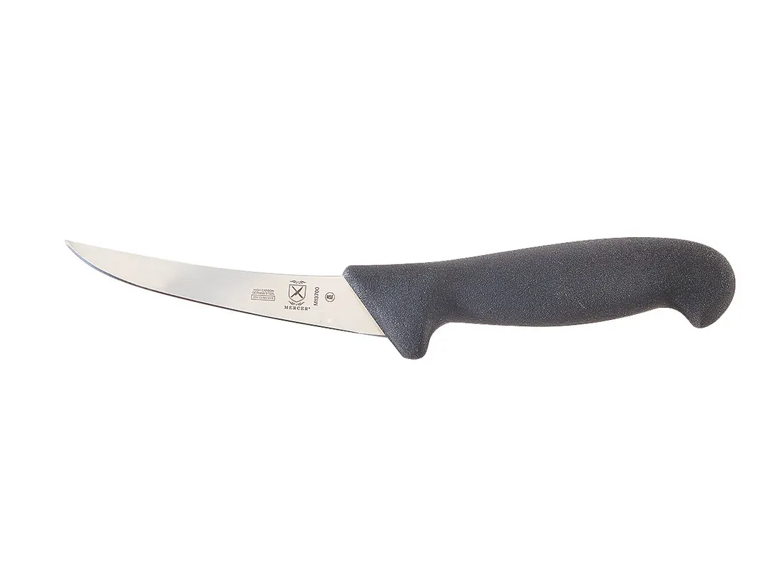 Mercer M13700 Boning Knife – 5‑1/10" Curved High‑Carbon Blade, Black Nylon Handle, NSF Certified