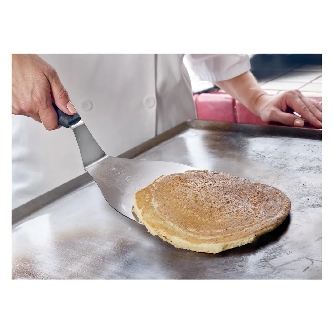 Mercer M18775 - Millennia Pancake Turner, 6.5" W x 7" Blade, Stainless Steel, Nylon Handle, NSF