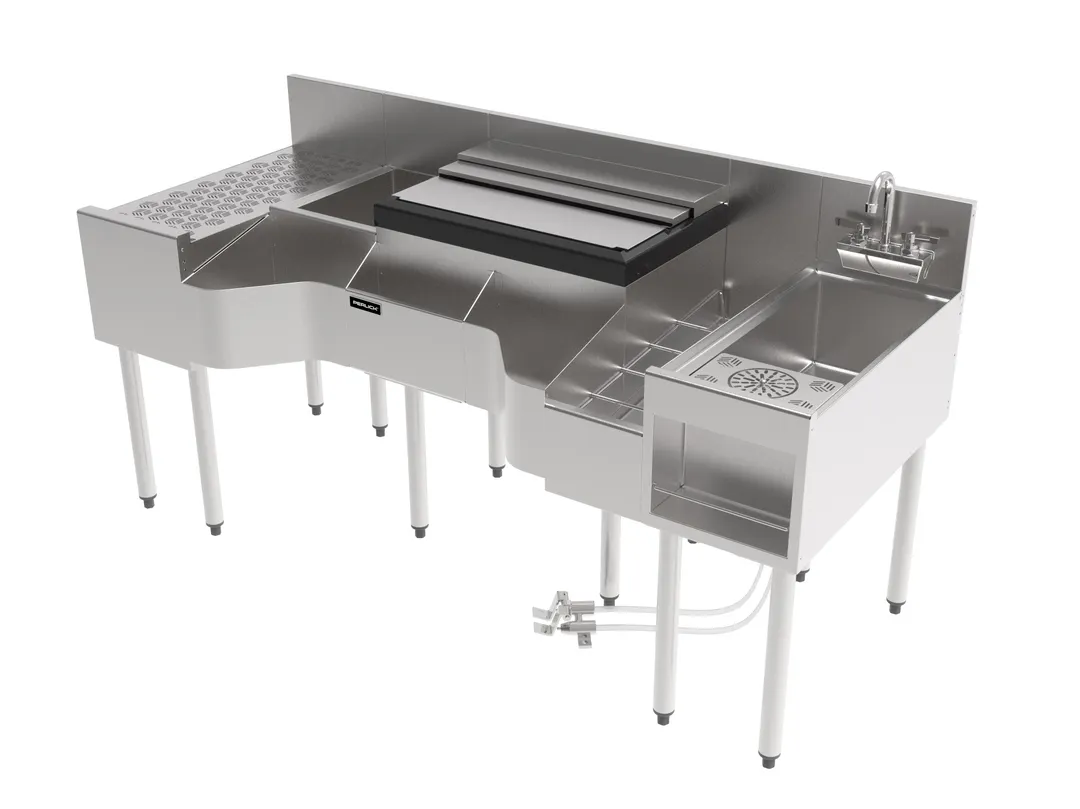 Perlick PCE68-A-4 Sink Combo Underbar Ice Bin/Cocktail Station