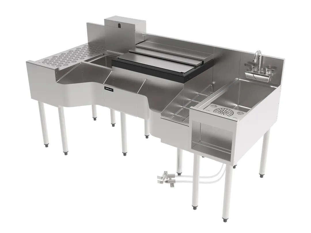 Perlick PCE68-B-4 Sink Combo Underbar Ice Bin/Cocktail Station
