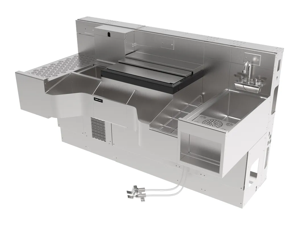 Perlick PCE68-B-MB Sink Combo Underbar Ice Bin/Cocktail Station
