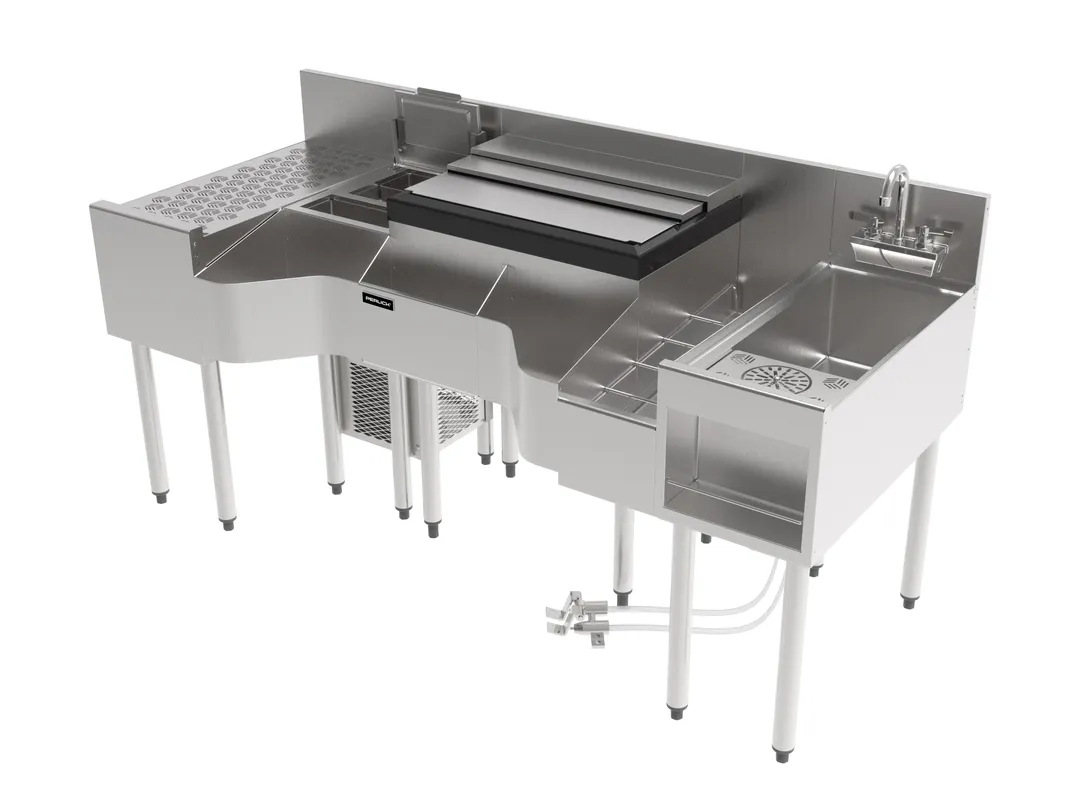 Perlick PCE68-C-4 Sink Combo Underbar Ice Bin/Cocktail Station