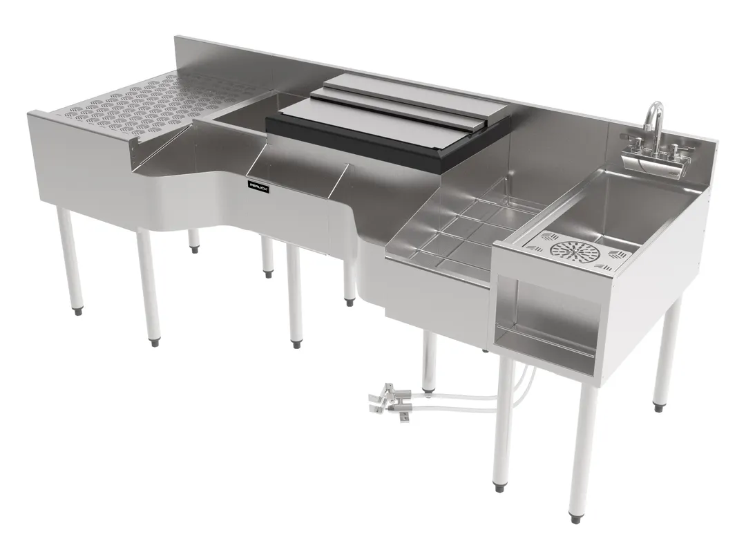 Perlick PCE78-A-6 Sink Combo Underbar Ice Bin/Cocktail Station