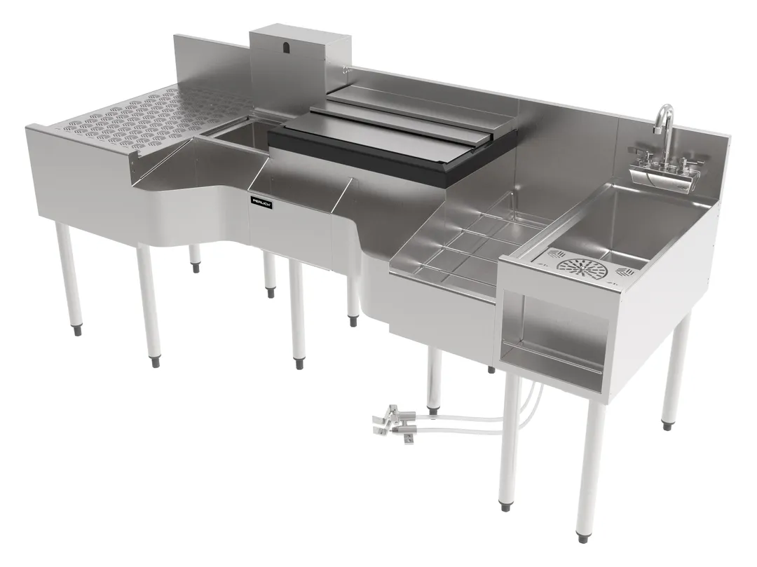 Perlick PCE78-B-4 Sink Combo Underbar Ice Bin/Cocktail Station