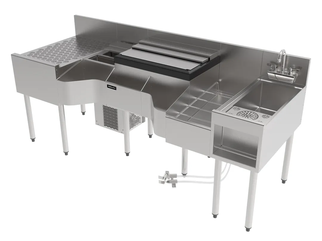 Perlick PCE78-C-6 Sink Combo Underbar Ice Bin/Cocktail Station