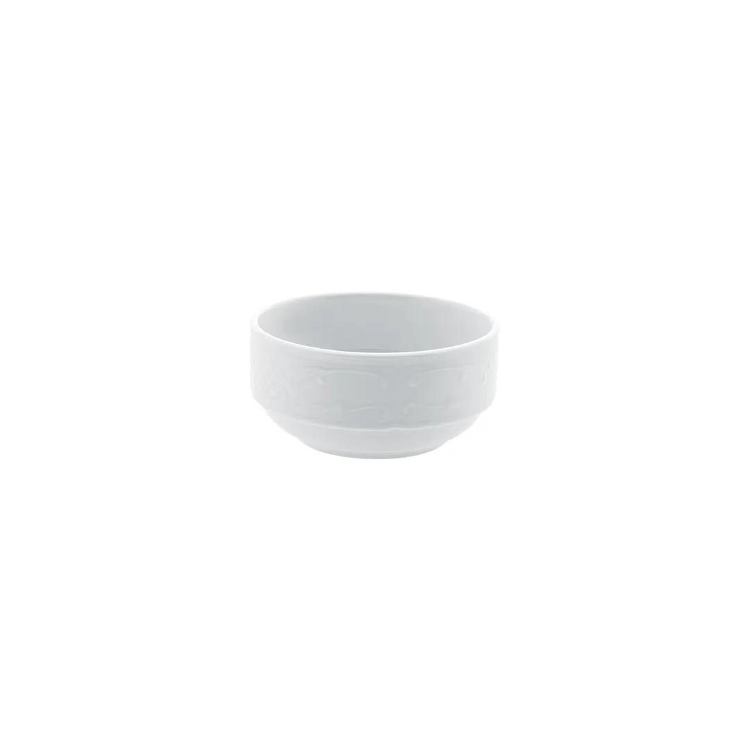 Turgla FLO14JK00 - 5.5" Diameter x 2.75" Height 17 Oz Round White Porcelain Bowl for General Usage
