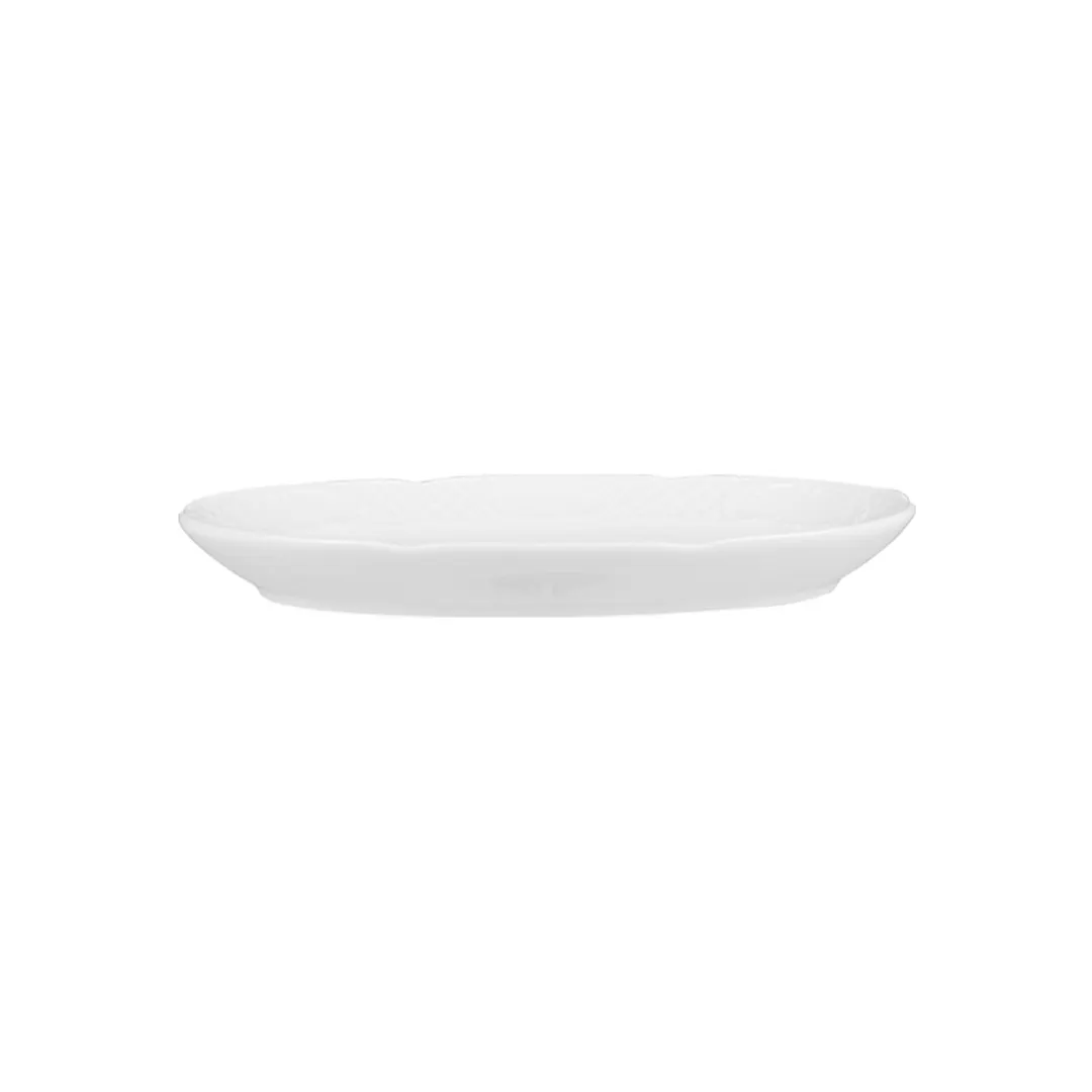 Turgla FLO36KY00 - Oval White Porcelain Flora Platter, 14" x 9.75" x 1.25", Dinnerware Serving Tray