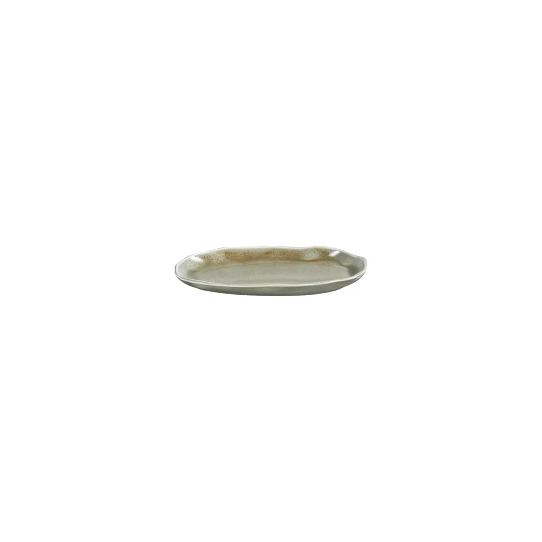 Turgla T-AFRMOS19OV-12 Moss Oval China Plate, 7.5" x 4.25", Organic Green Porcelain