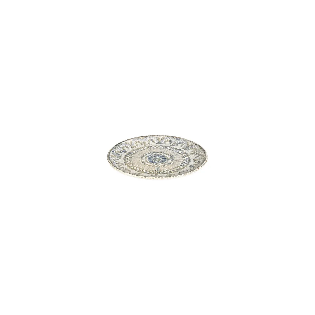 Turgla T-AZZT17DZ-12 Azora Round China Plate, 6.75" Diameter, Vitrified Porcelain Dinnerware