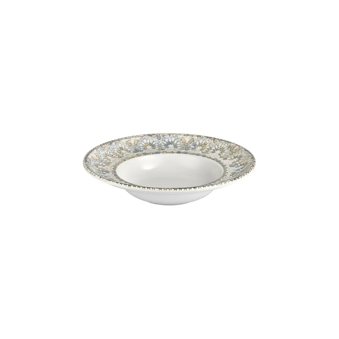 Turgla T-AZZT27CK-6 Azora Deep Round Plate, 10.75" Diameter x 2.5" Height, 17 oz Vitrified Porcelain