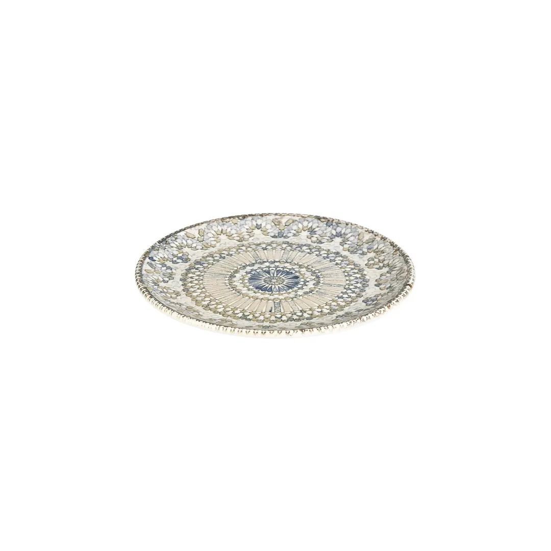 Turgla T-AZZT27DZ-12 Azora Deep Plate, 10.75" Round Porcelain Dinnerware, Vitrified Finish