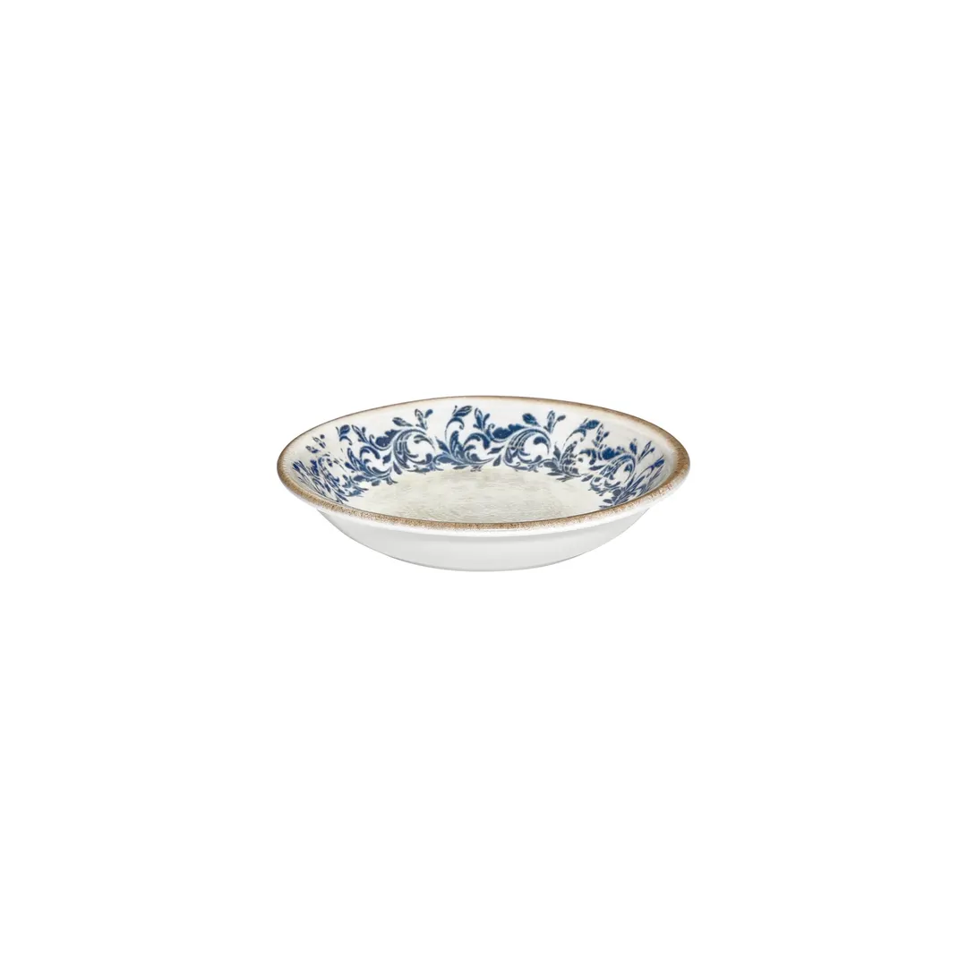 Turgla T-KRAZT11CK-24 Kario Plate, 4.25" Diameter x 1" Height, 3 oz, Round Porcelain, Blue Finish