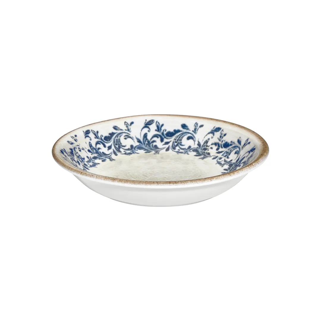 Turgla T-KRAZT15CK-24 Kario Deep Plate, 6" Dia x 1.25" H, 7 oz, Round Blue Vitrified Porcelain