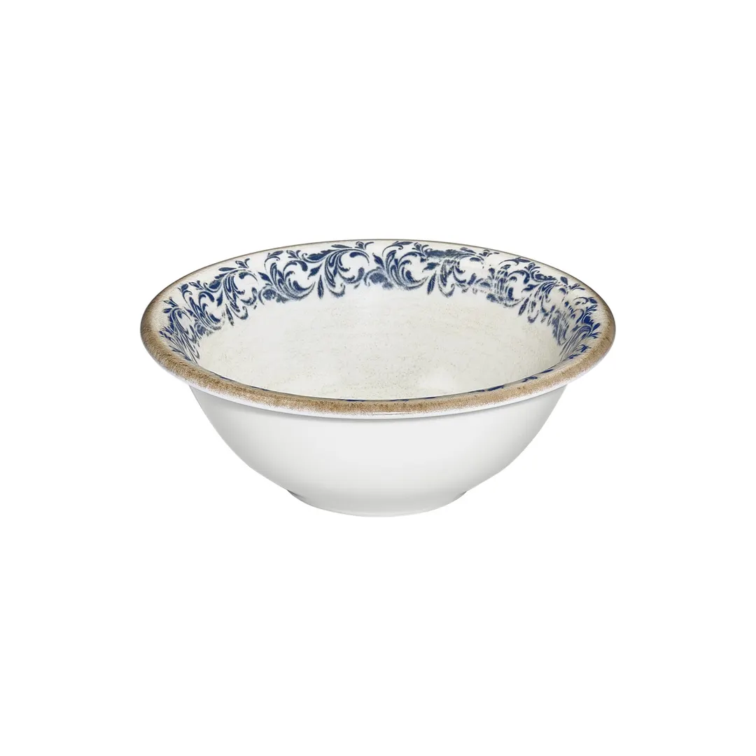 Turgla T-KRAZT15KS-12 Kario Round China Bowl, 6" Dia x 2" H, 12 Oz, Porcelain, Blue Vitrified