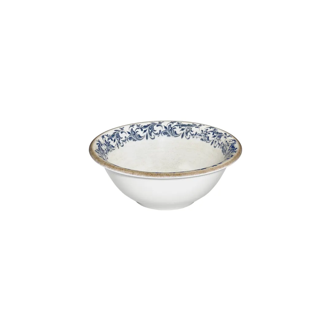 Turgla T-KRAZT22KS-6 Kario Round Bowl, 8.75" Dia x 3" H, 42 Oz Porcelain, Blue - 1/Each