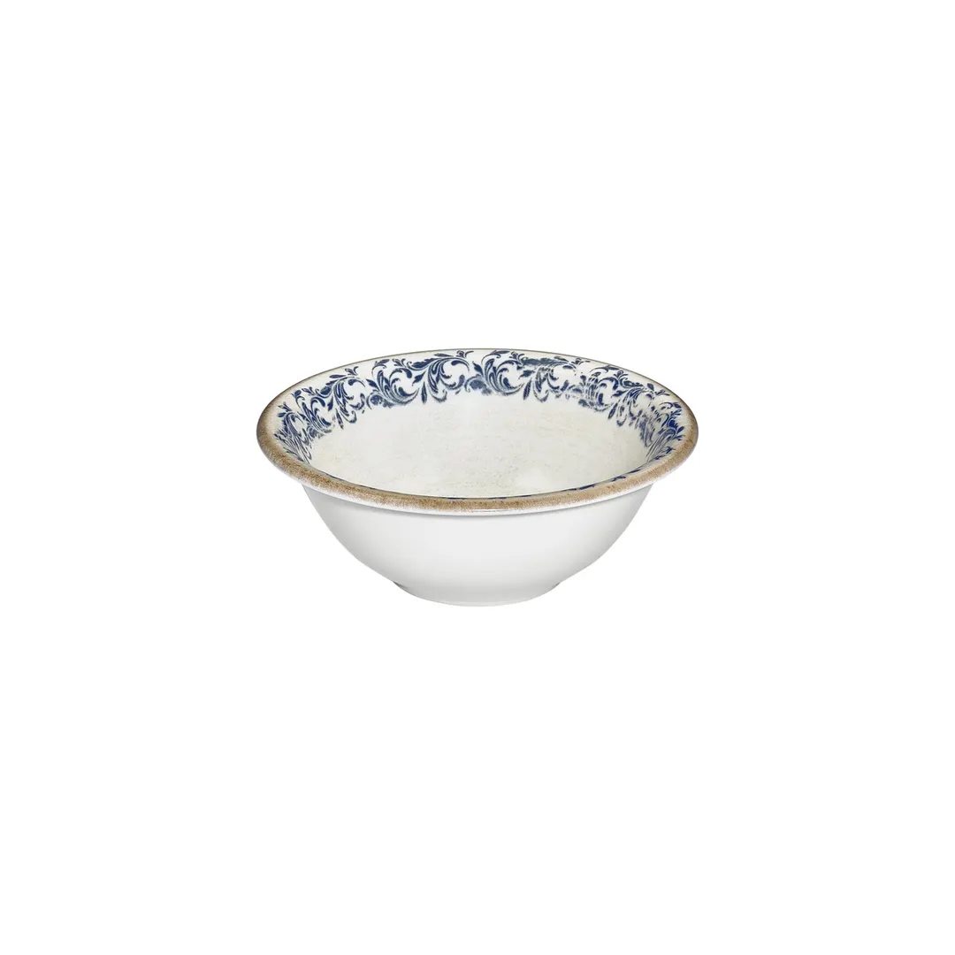 Turgla T-KRAZT22KS-6 Kario Round Bowl, 8.75" Dia x 3" H, 42 Oz Porcelain, Blue - 1/Each