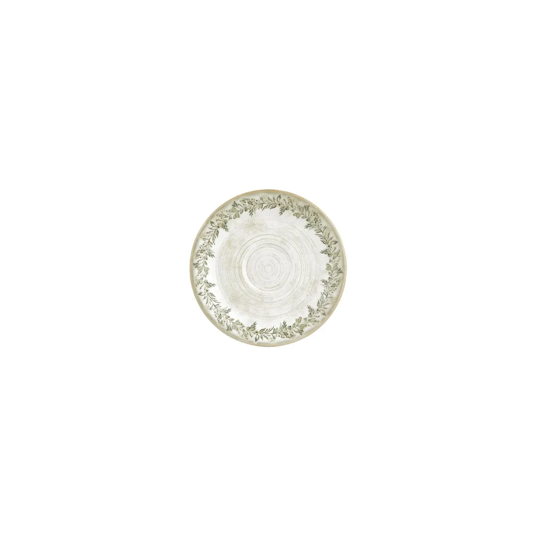 Turgla T-OLVZT01CT-24 Olivia Saucer, 6.25" Round Green Porcelain Vitrified Dinnerware - 1/Each