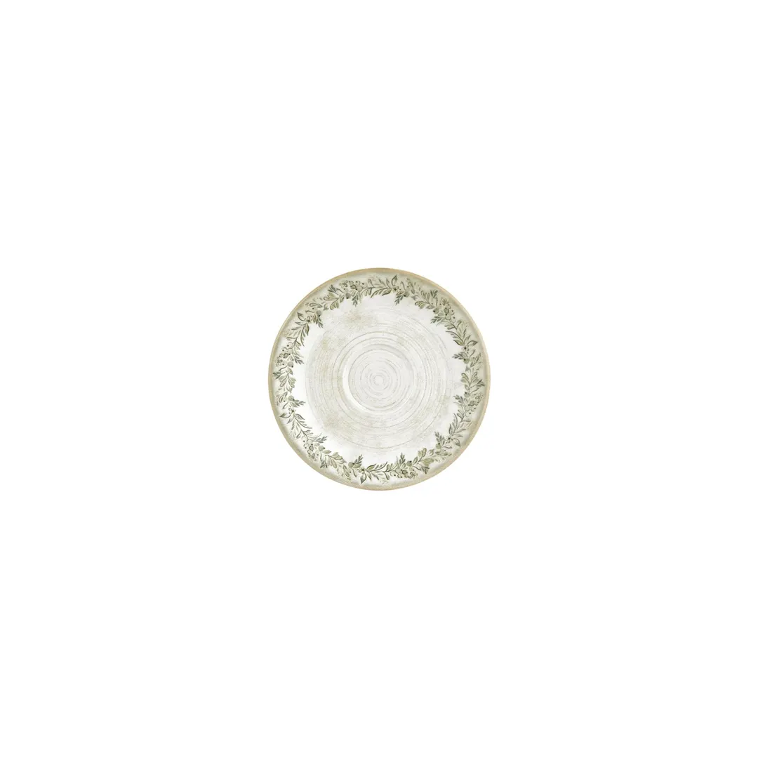 Turgla T-OLVZT01CT-24 Olivia Saucer, 6.25" Round Green Porcelain Vitrified Dinnerware - 1/Each