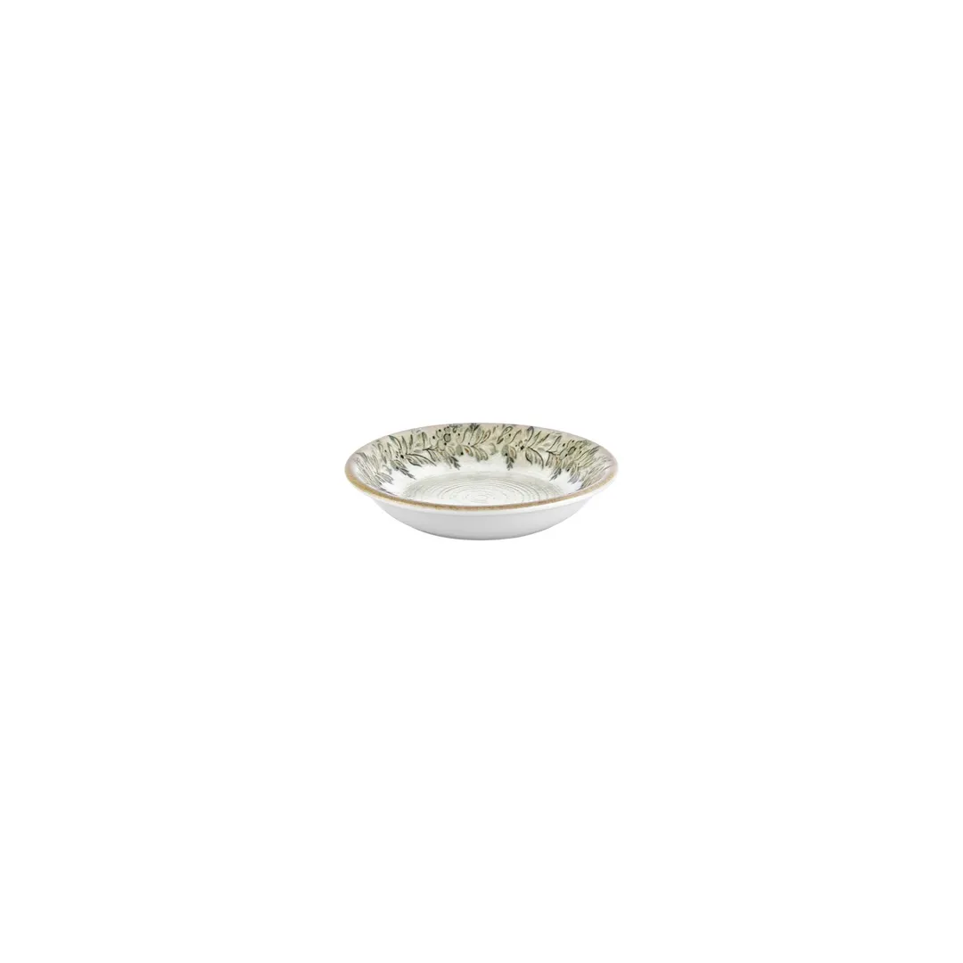 Turgla T-OLVZT15CK-24 Oliva Plate, 6" Diameter x 1.25" Height, 7 oz, Green Vitrified Porcelain