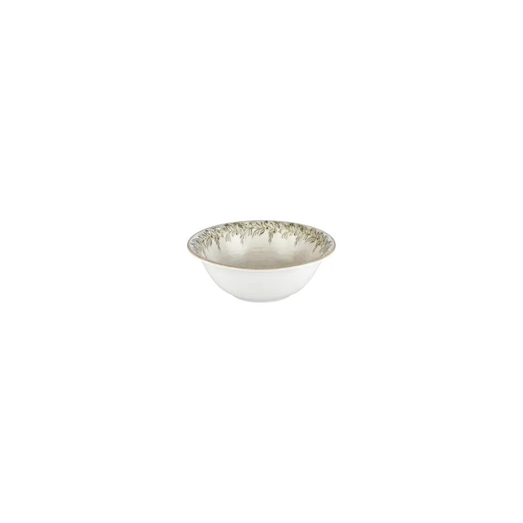 Turgla T-OLVZT15KS-12 Oliva Round Bowl, 6" Dia x 2" H, 12 oz, Green Vitrified Porcelain Use