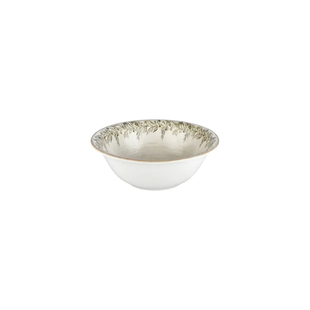 Turgla T-OLVZT22KS-6 Oliva Round Bowl, 8.75" Dia x 3" H, 42 oz, Porcelain, Green Vitrified