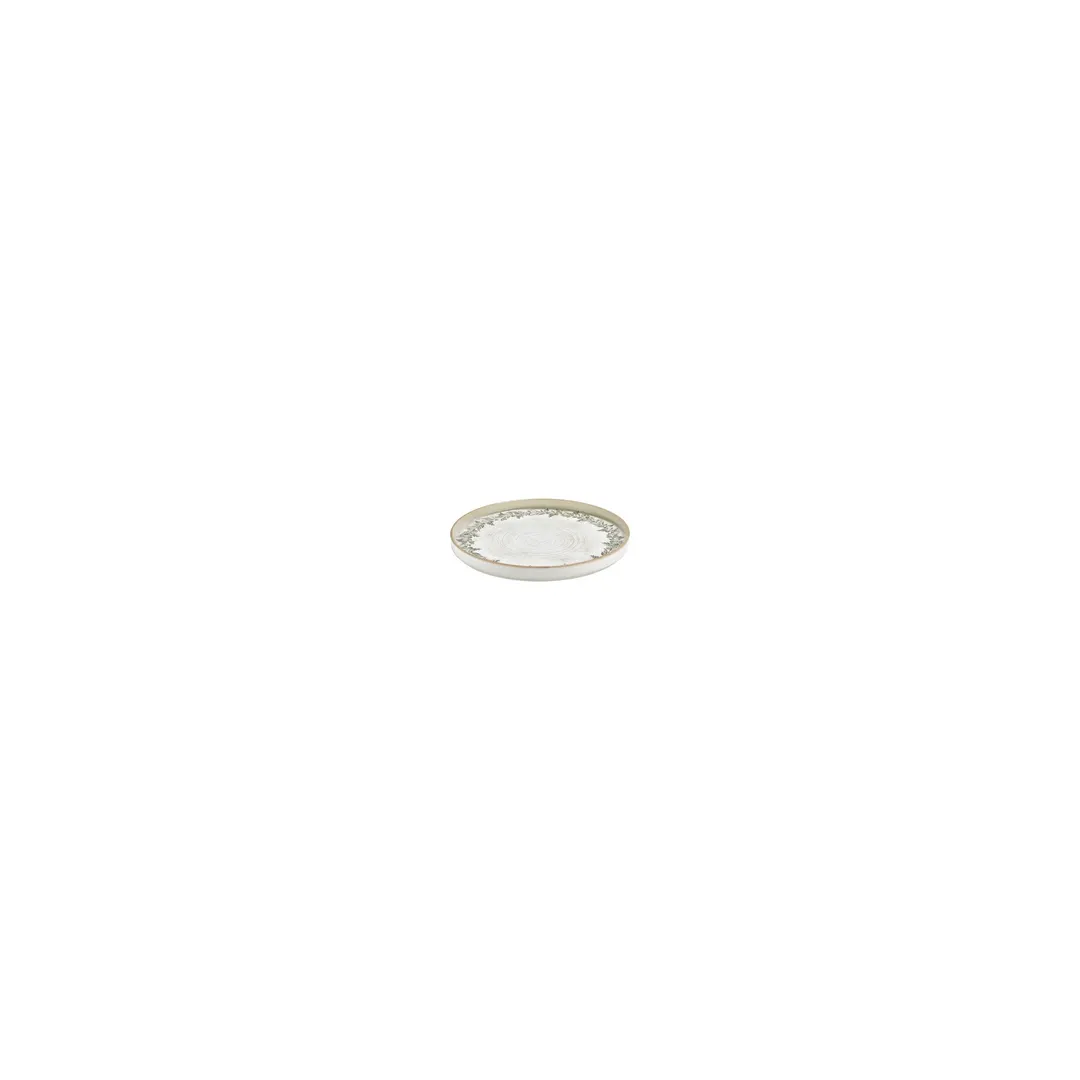 Turgla T-ROLVHL09CK-24 Oliva Plate, 3.5" Diameter x 1" Height, Green Vitrified Porcelain Dinnerware