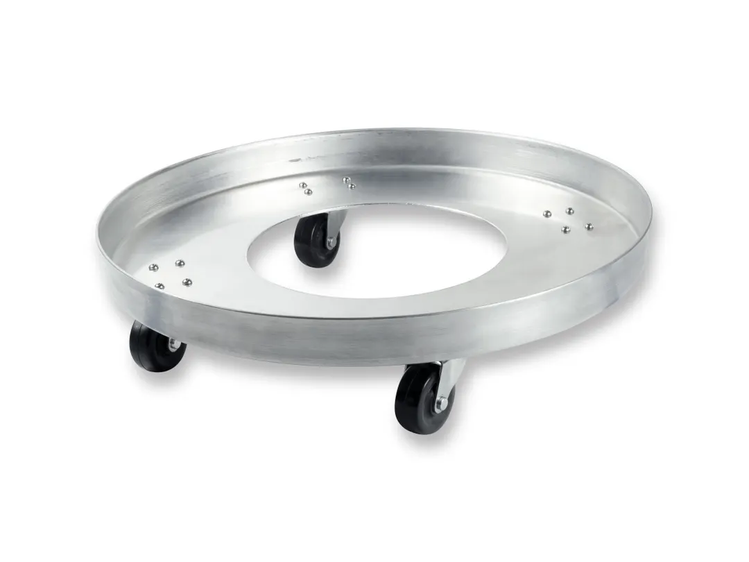 Chicago Metallic Bakeware 40615 Dough Box Dolly, for 17" Round Pizza Pans, Aluminum, 4" Casters