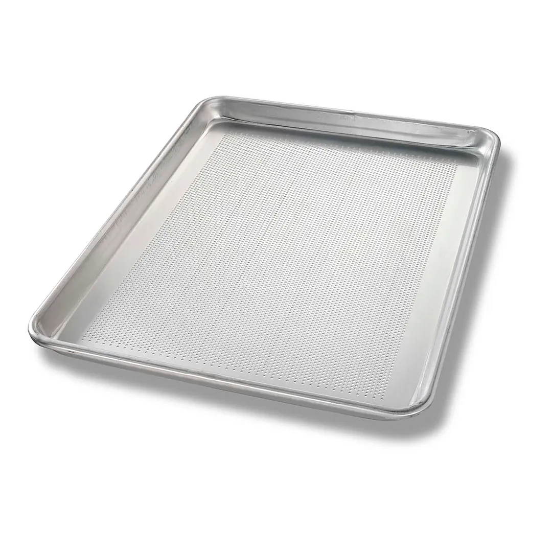 Chicago Metallic 40851 - 12-7/8" x 17-13/16" Perforated Sheet Pan, 18ga Aluminum, AMERICOAT® Glaze