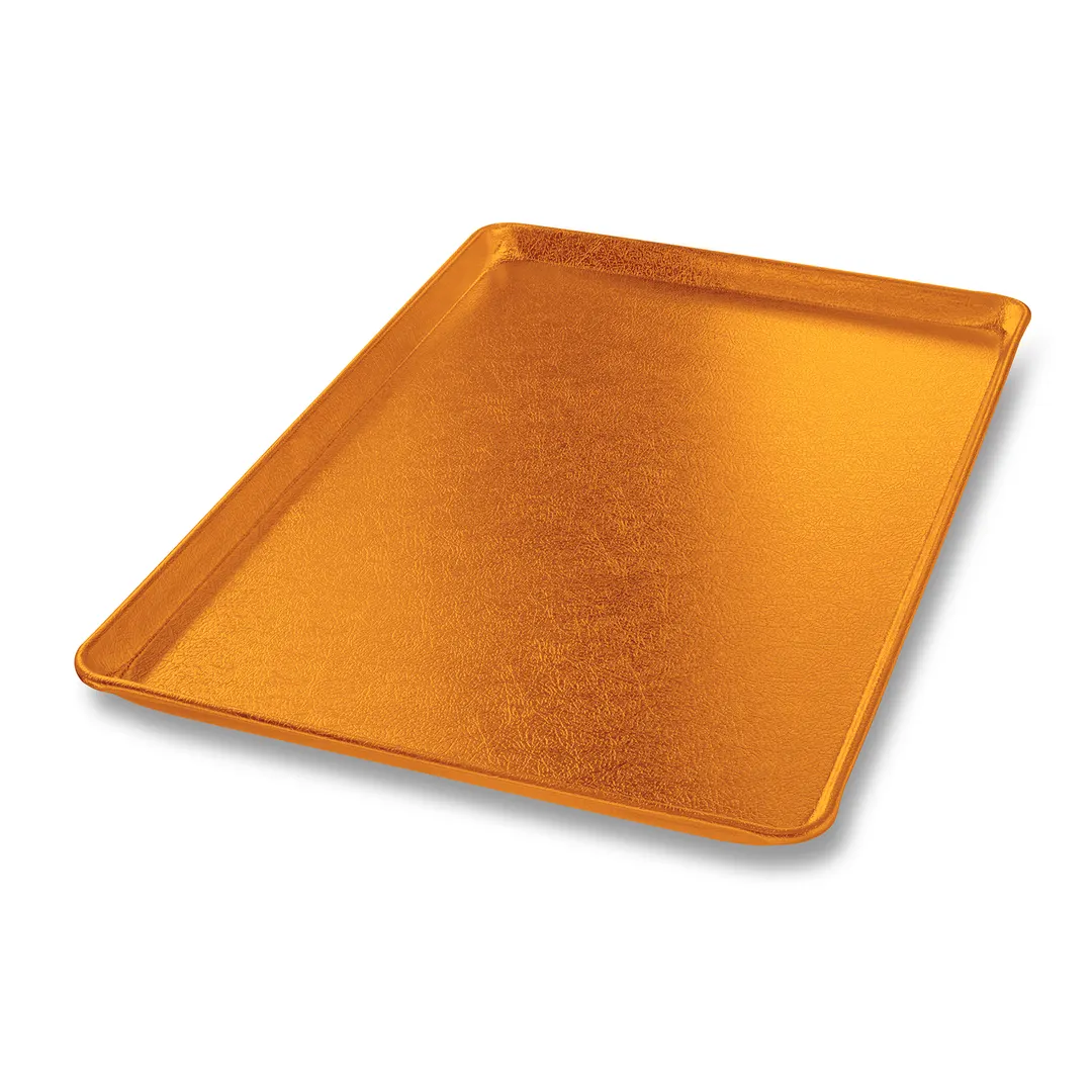 Chicago Metallic Bakeware 40919 Bakery Tray, 17‑15/16" x 25‑15/16" x 1‑3/32", Orange Aluminum