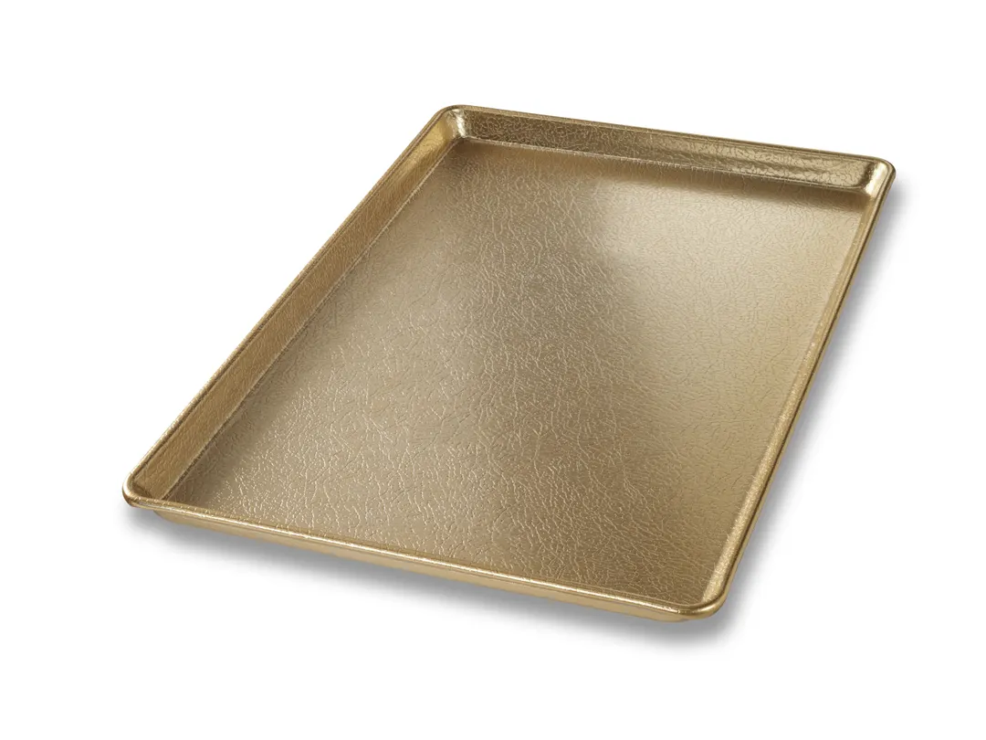 Chicago Metallic Bakeware 40935 Display Tray, 11.94" x 17.94" x 0.81", Gold Anodized Aluminum