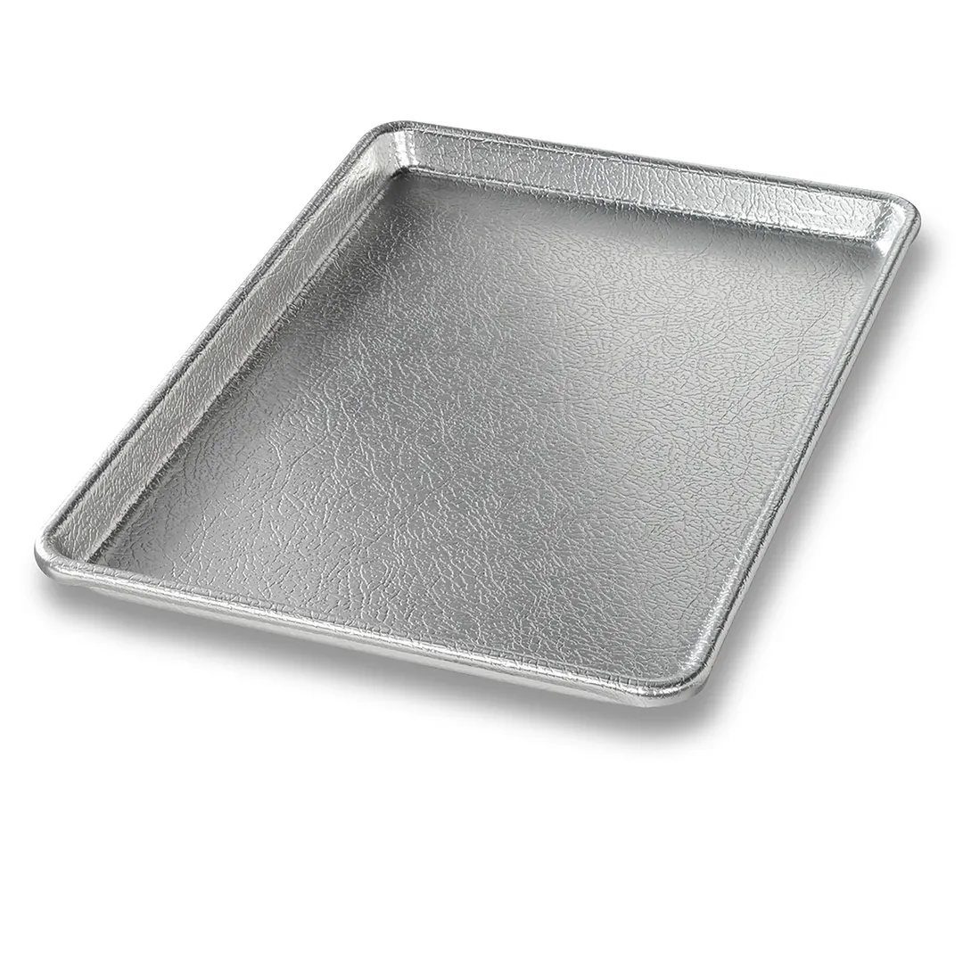 Chicago Metallic Bakeware 40947 Display Tray, 9‑7/16" x 12‑15/16" x 13/16", Anodized Aluminum, Rim