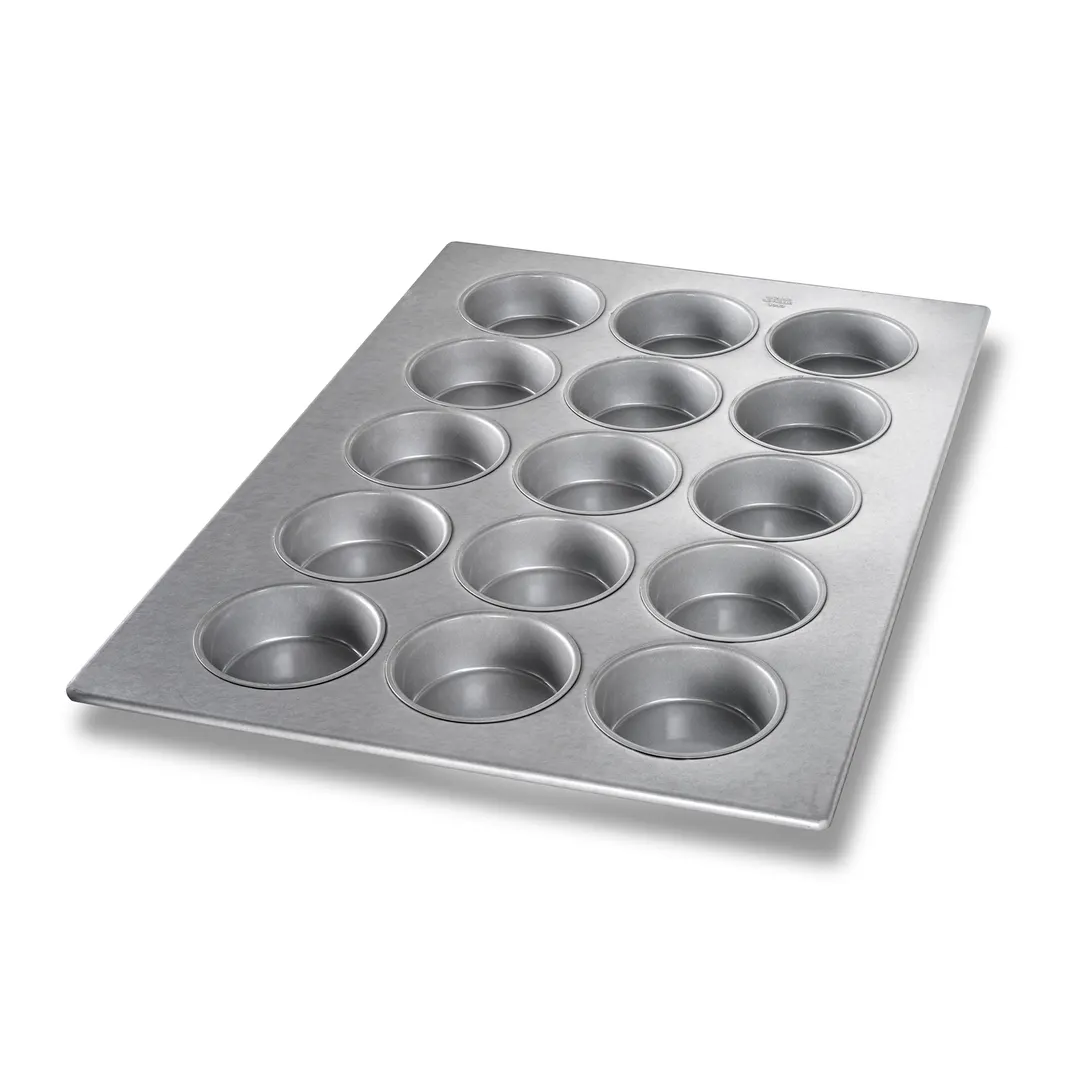 Chicago Metallic Bakeware 43037 Mini-Cake Pan, 15 Cup 4‑1/8" Cakes, Steel, AMERICOAT® Glaze, Non‑PFAS